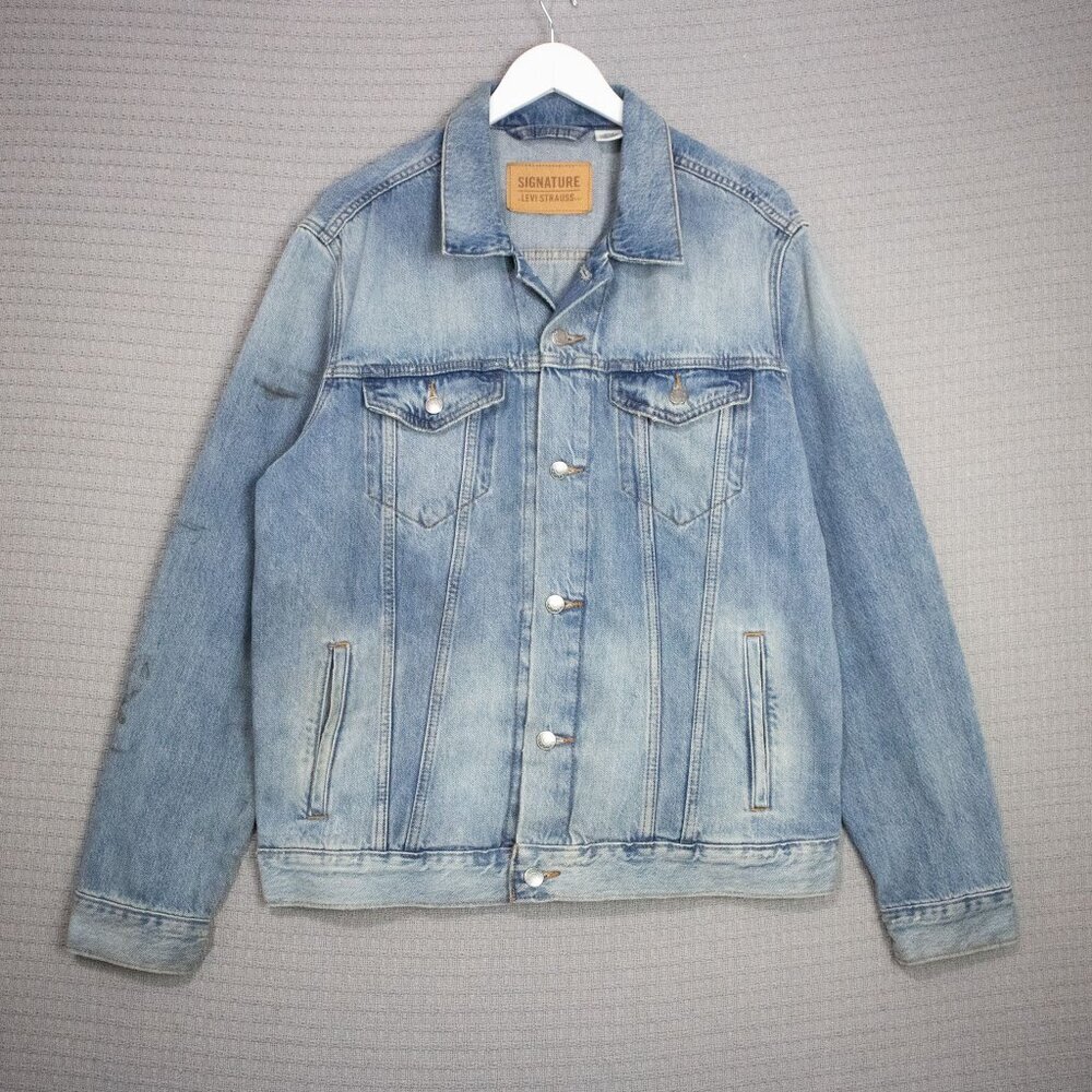 Modern Levi's Strauss Faded Distressed Jean Jacket